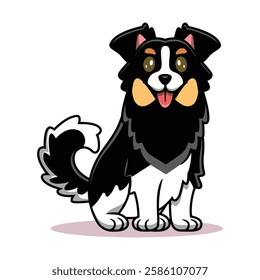 Dogs collection. Vector illustration of funny cartoon different breeds dogs in trendy flat style. 