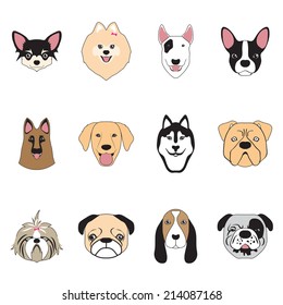 dogs collection,vector