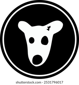 dogs cryptocurrency logos on abstract background. 3d illustrations.