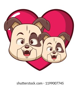 Dogs cute cartoon