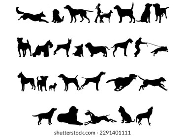 dogs design set templates file eps