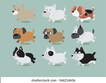 Dogs Different type of dogs vector illustration