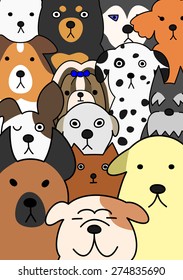 Dogs face collection