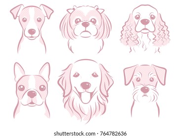 Dog's face illustration