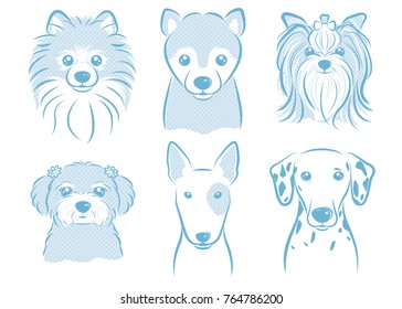 Dog's face illustration