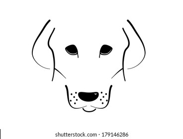 A Dogs Face. Vector