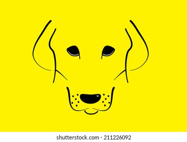 A Dogs Face. Vector 