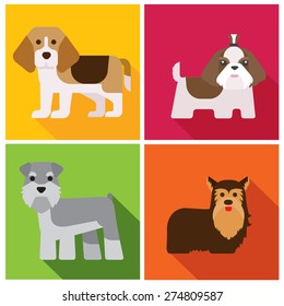 dogs /flat design