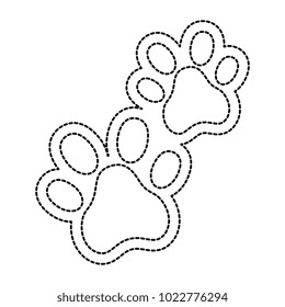 dogs footprints isolated icon