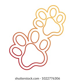 dogs footprints isolated icon