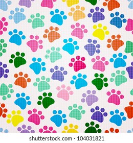 Dog's Footprints-Seamless Pattern