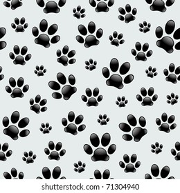 Dog's Footprints-Seamless Pattern