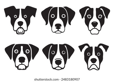 Ein Hundskopf-Icon-Vektorgrafik-Stil.