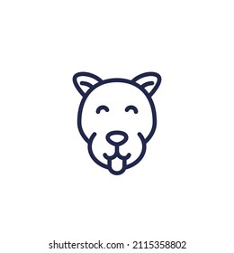 Hunde-Kopfzeilensymbol auf Weiß