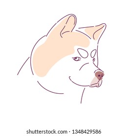Dog's head. Puppy. Vector illustration
