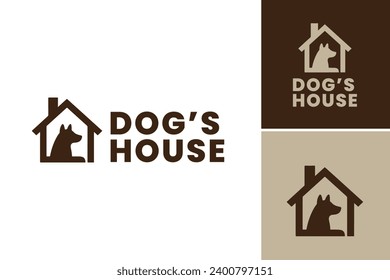 "Dog's house logo" is a logo design suitable for pet-related businesses and organizations. It can be used for pet shelters, dog boarding services, or animal welfare charities.