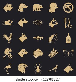 Dogs icons set. Simple set of 25 dogs icons for web for any design