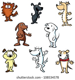 dogs illustration cartoon isolated on white background