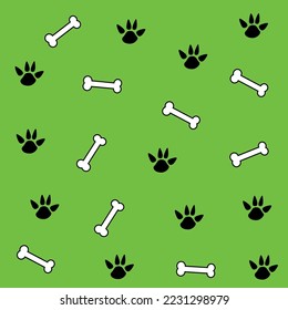 Dogs imprint background vector illustration