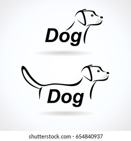 Dogs labels and elements set. Vector