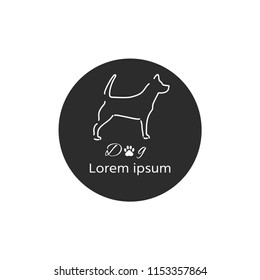 Dog's  logo with text space for your slogan. Vector illustration.