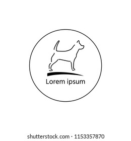 Dog's  logo with text space for your slogan. Vector illustration.