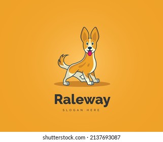 Dogs logo vector art illustration.