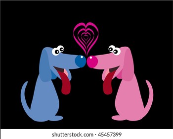 Dogs in love
