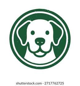 dog's muzzle icon logo seal vector on white background
Vector stamp icon