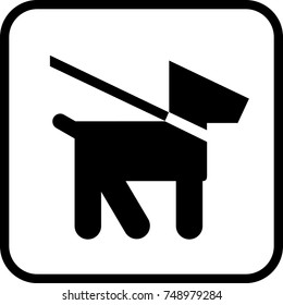 Dogs on leash area icon. Keep your pet on a leash.