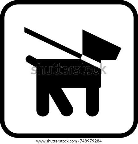 Dogs on leash area icon. Keep your pet on a leash.