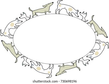 dogs with oval frame