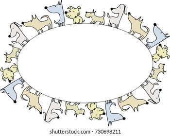 dogs with oval frame