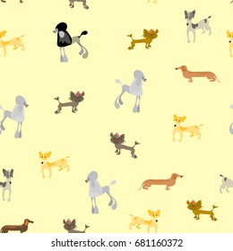 Dogs pattern. Vector illustration. 