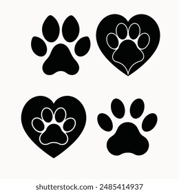 A dog's paw print is typically a distinctive mark made by the pads and claws of its feet.