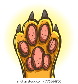 Dog's paw. Vector illustration isolated on white background.