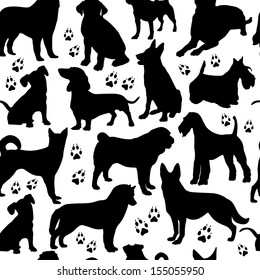 Dogs seamless pattern.
