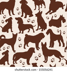 Dogs seamless pattern.