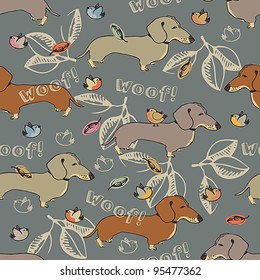 Dogs seamless pattern