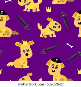 dogs seamless pattern, for children, textiles, decorative, Wallpaper