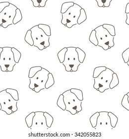 Dogs seamless pattern. Vector illustration