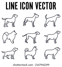 Dogs set icon symbol template for graphic and web design collection logo vector illustration