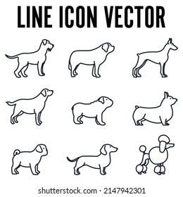 Dogs set icon symbol template for graphic and web design collection logo vector illustration