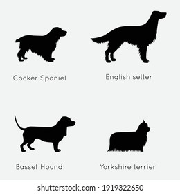 Dogs set icon,symbol and vector,Can be used for web, print and mobile