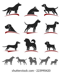 Dogs set. Vector