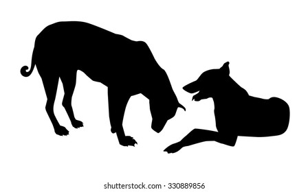 Dogs Silhouette