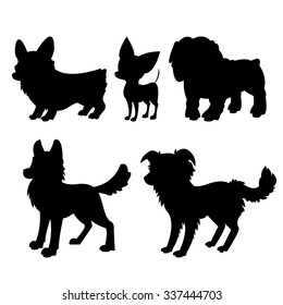 Dogs silhouette