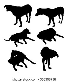 Dogs Silhouette Set- Vector