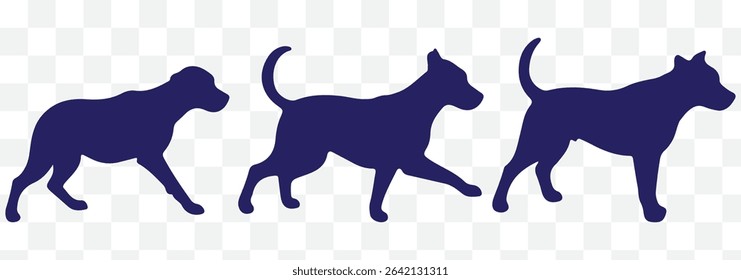 Dogs silhouette vector illustration eps 10