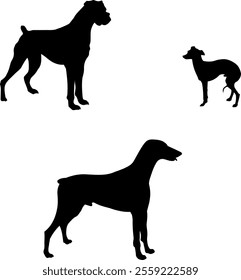 Dogs silhouette vector illustration EPS10